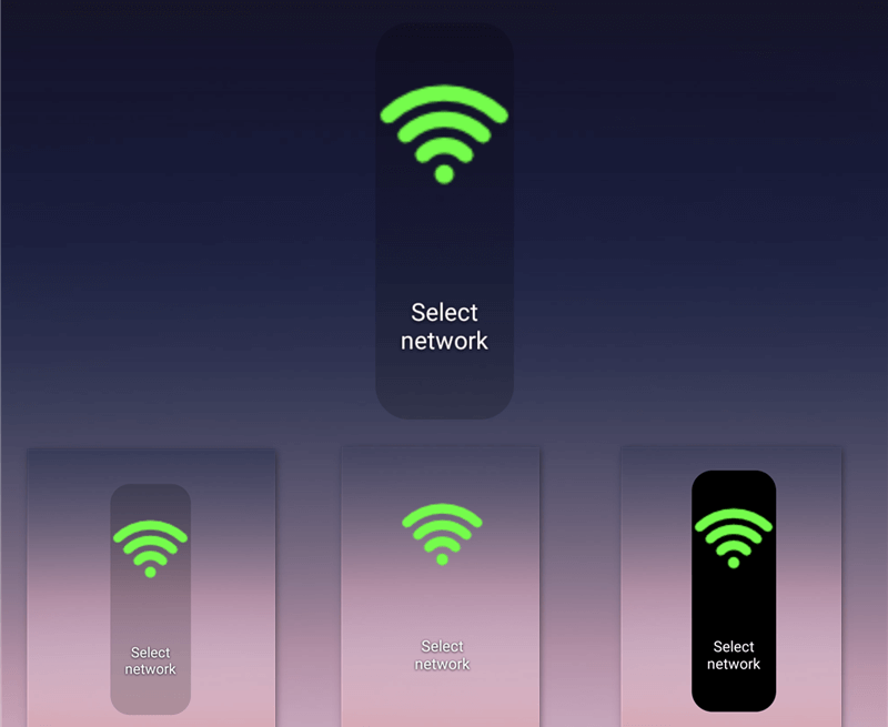 Simple WiFi Widget　背景カラー　バリエーション
