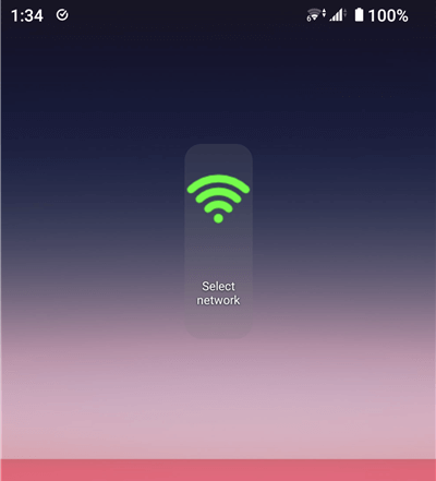 Wi-Fi　ウィジェット　ON